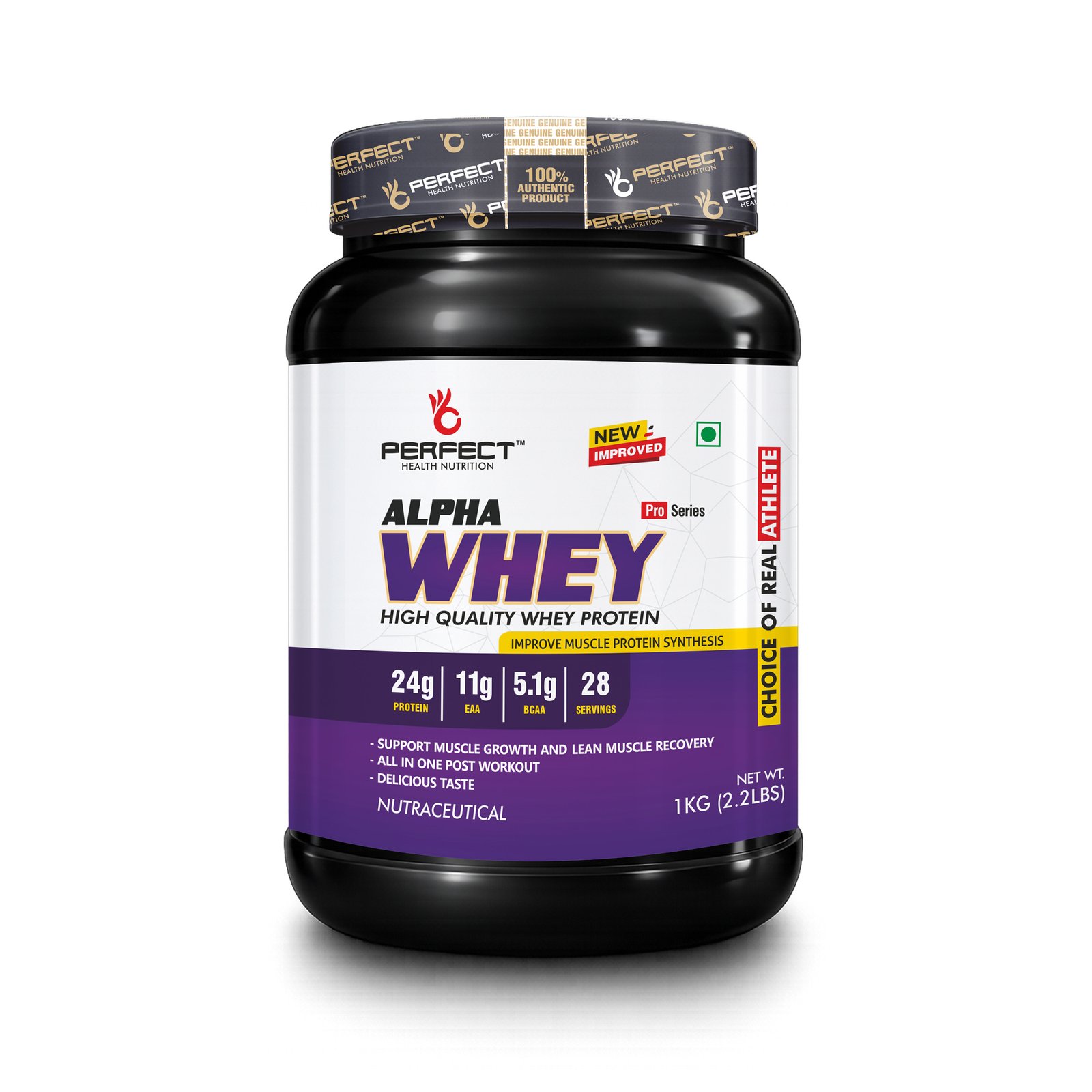 Perfect Health Nutrition Alpha Whey Protein Supplement Powder 1KG