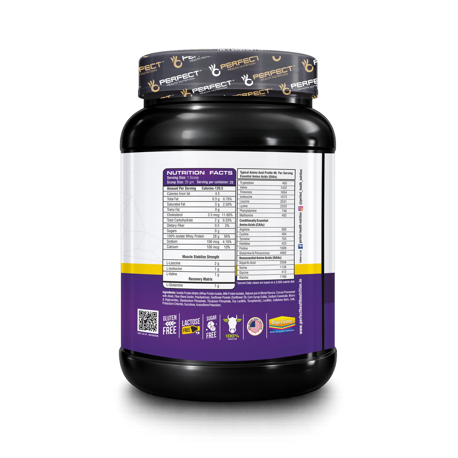 ISO ELITE (Whey Protein Isolate), 28g Protein per serving with Digestive Enzymes 1KG - Image 4